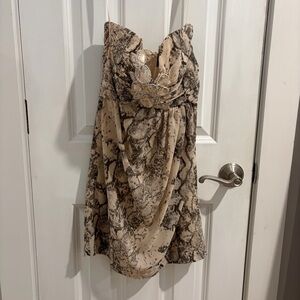 H&M Strapless Snake Print Tunic